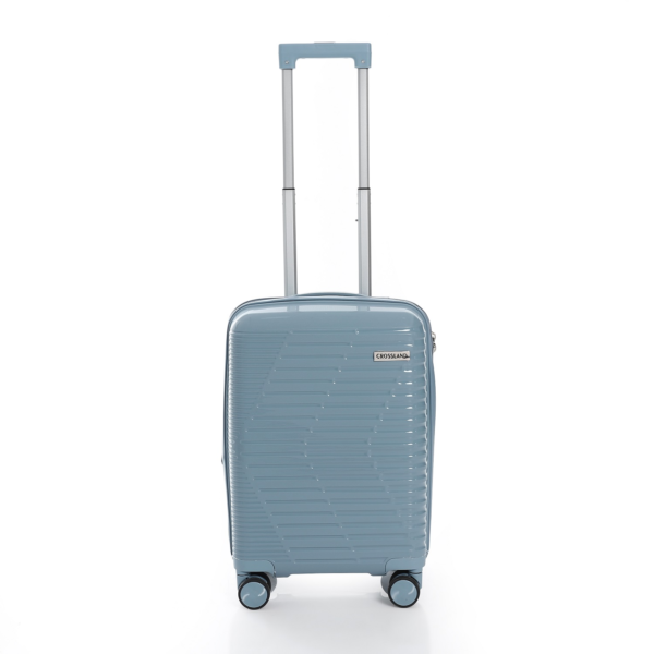 Light Blue Trolley Luggage Front