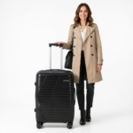 Medium SIZE Double Expandable Zippers Unbreakable Trolley Luggage , TSA Lock - 63 cm (24 Inch)