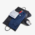 Premium Folding Duffel – Captone Linen & Leather Travel Bag with Suit & Shoe Compartments - Image 5