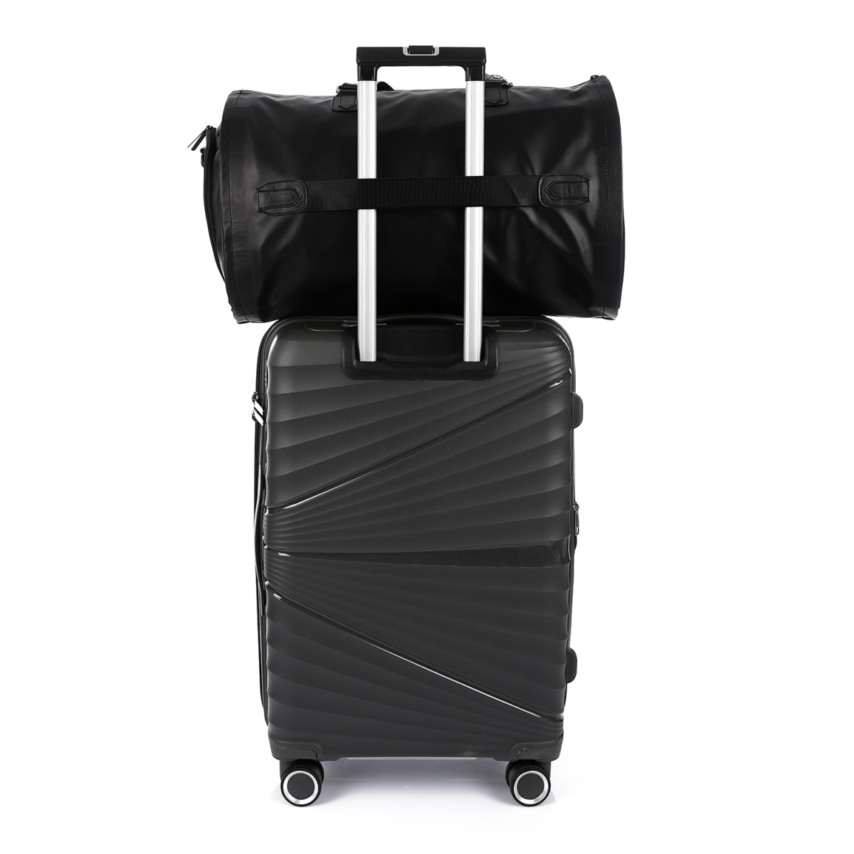 Premium Folding Duffel – Linen & Leather Travel Bag with Suit and Shoe Compartments - Image 10