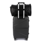 Premium Folding Duffel – Captone Linen & Leather Travel Bag with Suit & Shoe Compartments - Image 9