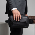 Men’s Leather Handbag – Premium Leather Clutch Handbag- Interior Card Slots and Hand Strap - Image 2