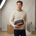 Men’s Leather Handbag – Premium Leather Clutch Handbag- Interior Card Slots and Hand Strap - Image 2