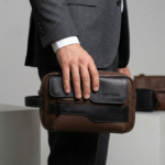 Men’s Leather Handbag – Premium Leather Clutch Handbag- Interior Card Slots and Hand Strap - Image 2