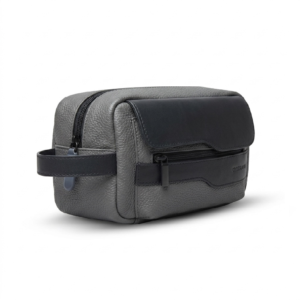 Grey Leather Handbag for Men